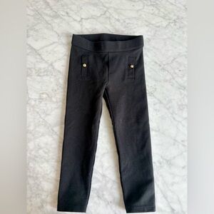 Janie and Jack Black Leggings with Gold Accents